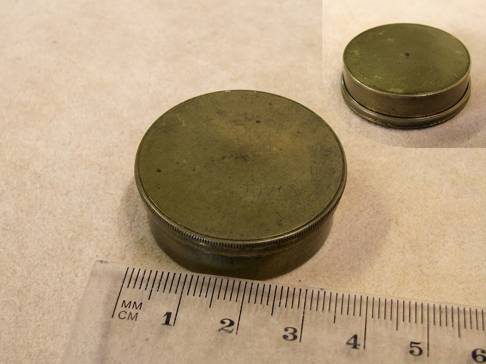 Small Victorian brass cased pocket compass circa 1870